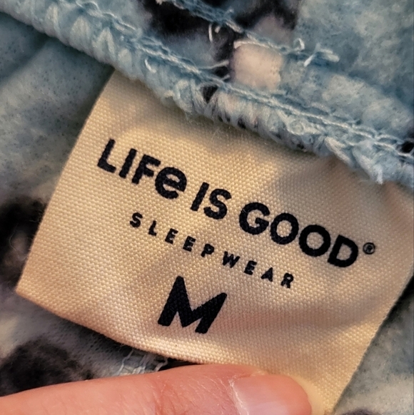 Life Is Good BBQ Camping Print Fleece Bottoms - Picture 4 of 5